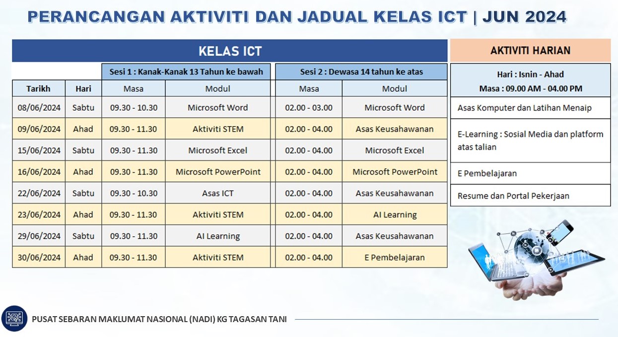 JADUAL AKTIVITI BULAN JUN 2024